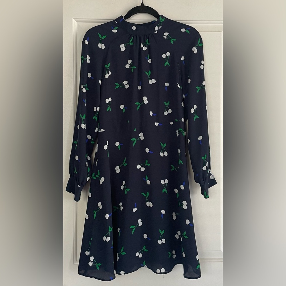 Banana Republic Navy Dress with White Cherries
